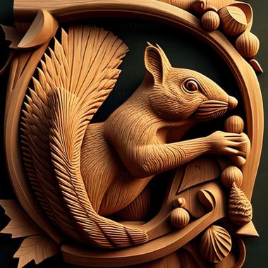 3D model Squirrel and Arrow famous animal (STL)